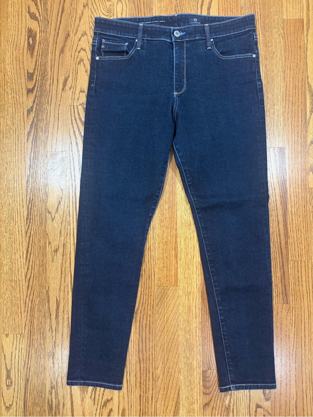 AG Jeans The Farrah High-Rise Skinny Ankle Dark Wash (32)